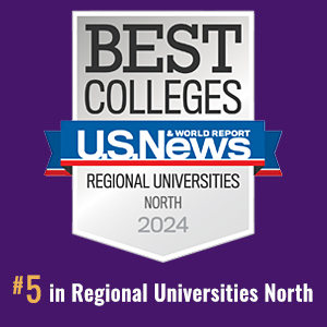 2024 US News &amp; World Report badge for Best Regional Universities in the North. The ˽ֲ ranked in the Top 10 in this category in 2024.